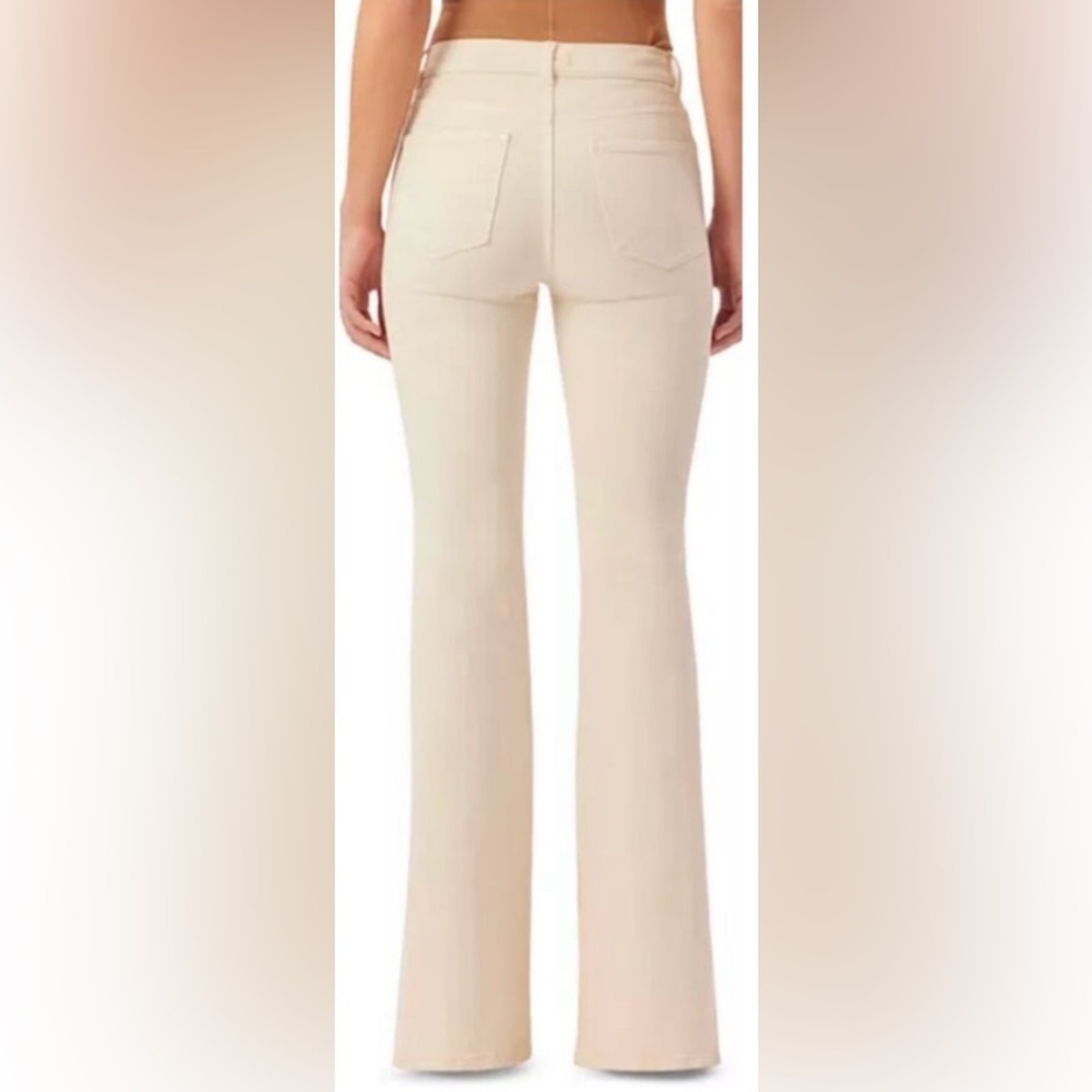 DL1961 Bridget Instasculpt High Rise Bootcut Hem Split Jeans Ecru Size 26 - Picture 13 of 17